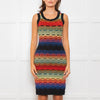 M Missoni Multi Coloured Stripe Knitted Sleeveless Dress
