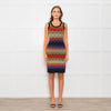 M Missoni Multi Coloured Stripe Knitted Sleeveless Dress
