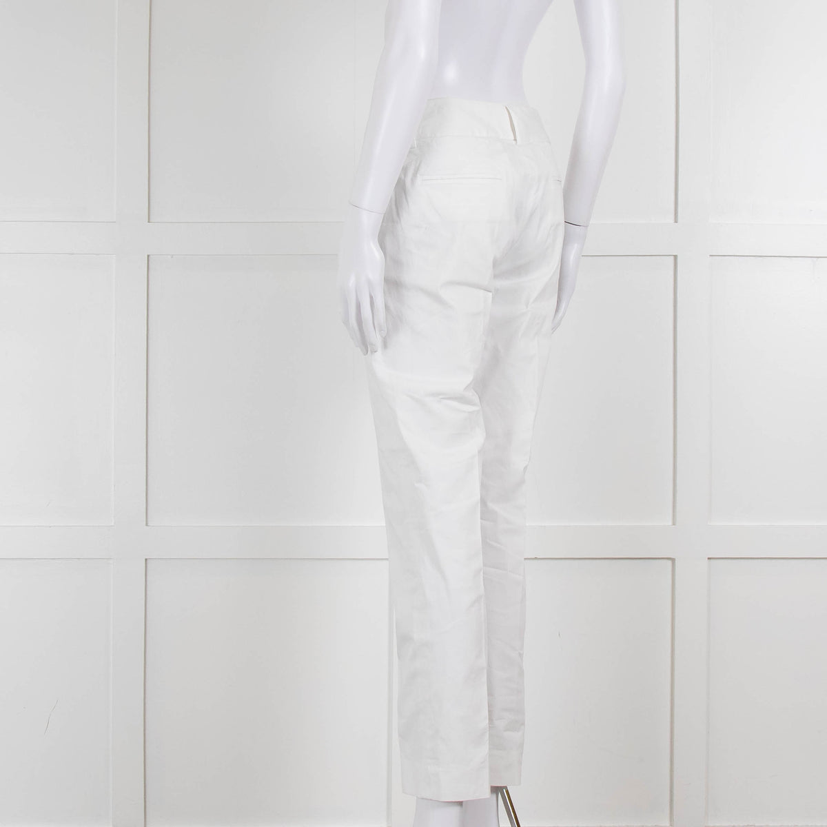 Piazza Sempione White Cotton Straight Leg Trousers