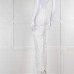 Piazza Sempione White Cotton Straight Leg Trousers