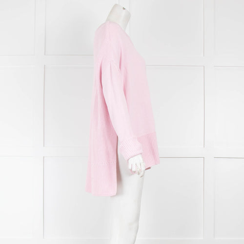 Riani Pink Knit Jumper with Side Vents