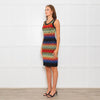 M Missoni Multi Coloured Stripe Knitted Sleeveless Dress