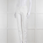 Piazza Sempione White Cotton Straight Leg Trousers