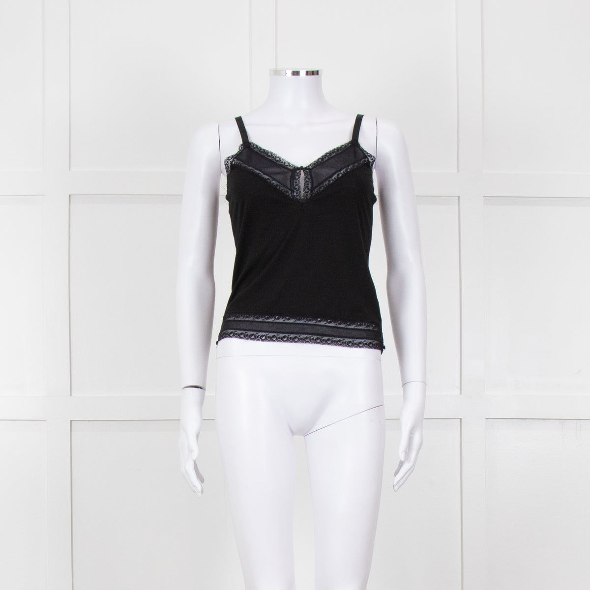 By Malene Birger Black Lace Trim Camisole