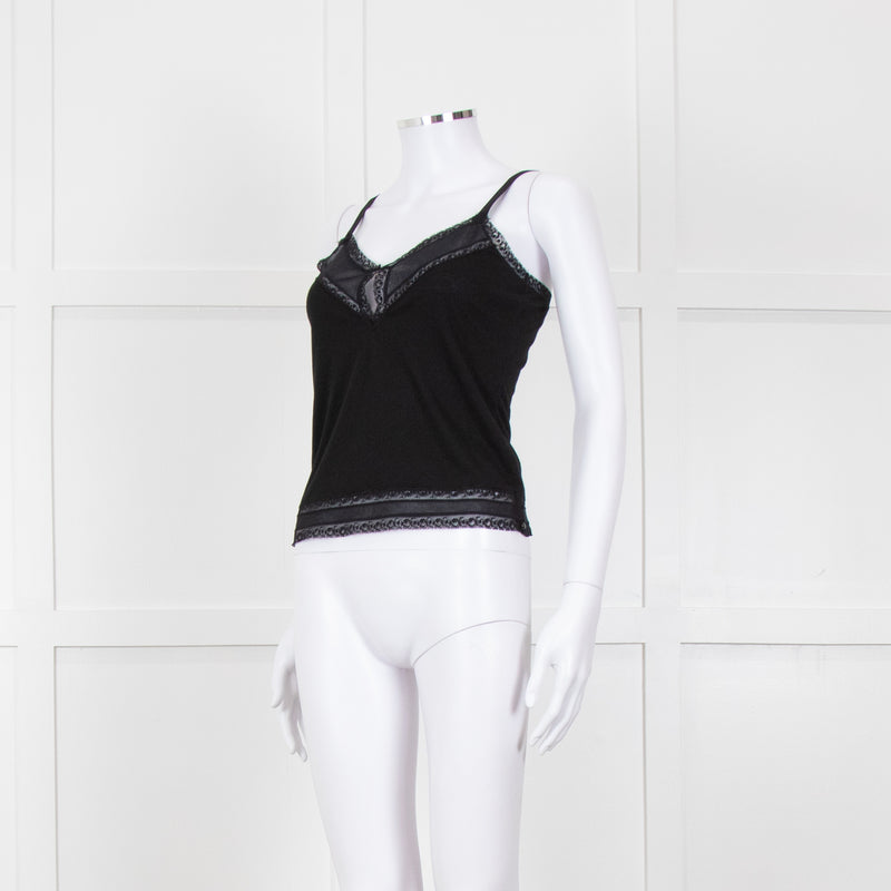 By Malene Birger Black Lace Trim Camisole