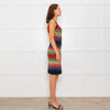 M Missoni Multi Coloured Stripe Knitted Sleeveless Dress