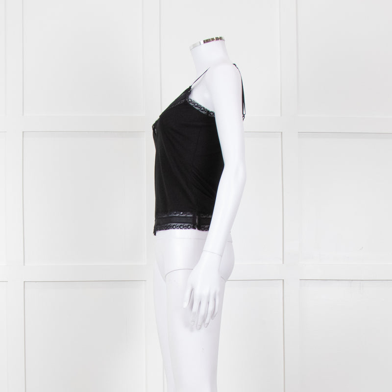 By Malene Birger Black Lace Trim Camisole