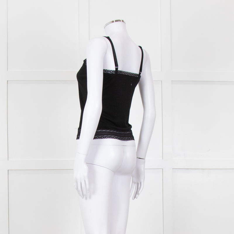 By Malene Birger Black Lace Trim Camisole