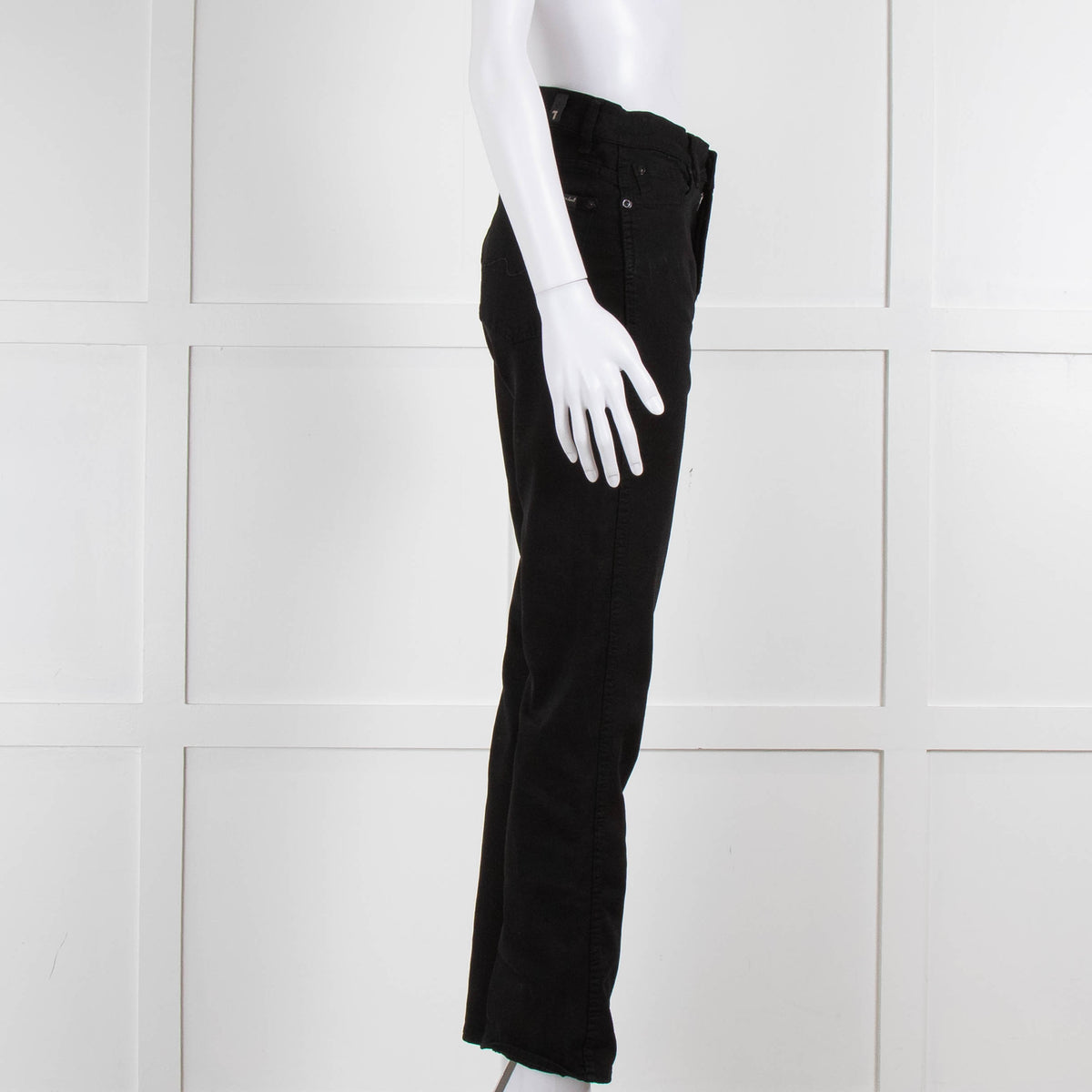 Seven For All Mankind Black Stretch Cotton Skinny Jeans
