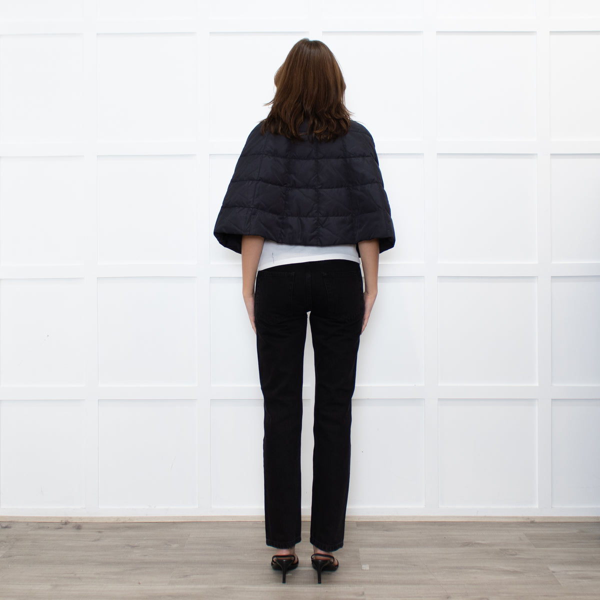 Weekend Max Mara Black Quilted Short Cape