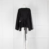 Y3 Black Oversized Top With White Arm Stripe
