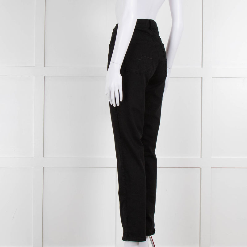 Seven For All Mankind Black Stretch Cotton Skinny Jeans