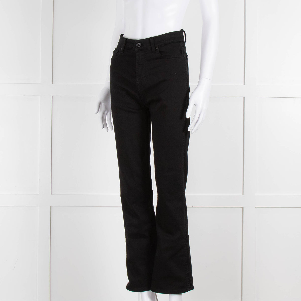 Seven For All Mankind Black Stretch Cotton Skinny Jeans