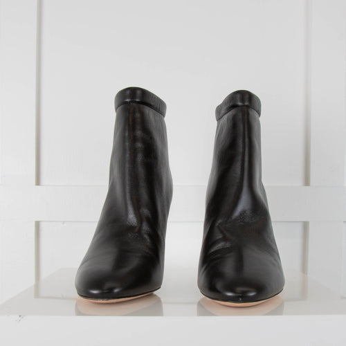 Nicholas Kirkwood Black Leather and Pearl Short Boots