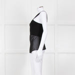 Sandro Black Sheer Panel Sleeveless Top