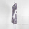 Zadig & Voltaire Blue Pink Ivory Flower Print Short Sleeve Dress