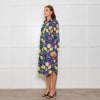 PS Paul Smith Navy Blue Yellow Fruit Print Shirt Dress