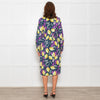 PS Paul Smith Navy Blue Yellow Fruit Print Shirt Dress