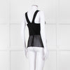 Sandro Black Sheer Panel Sleeveless Top