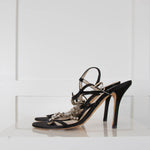 Dior Crystal Embellished Black Sandal