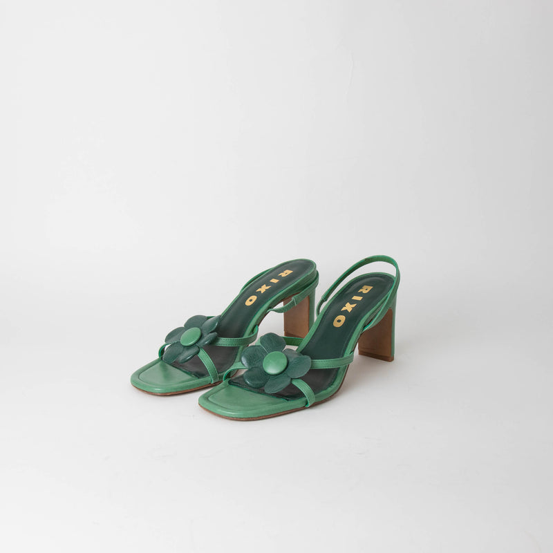 Rixo Green Seville Sandals