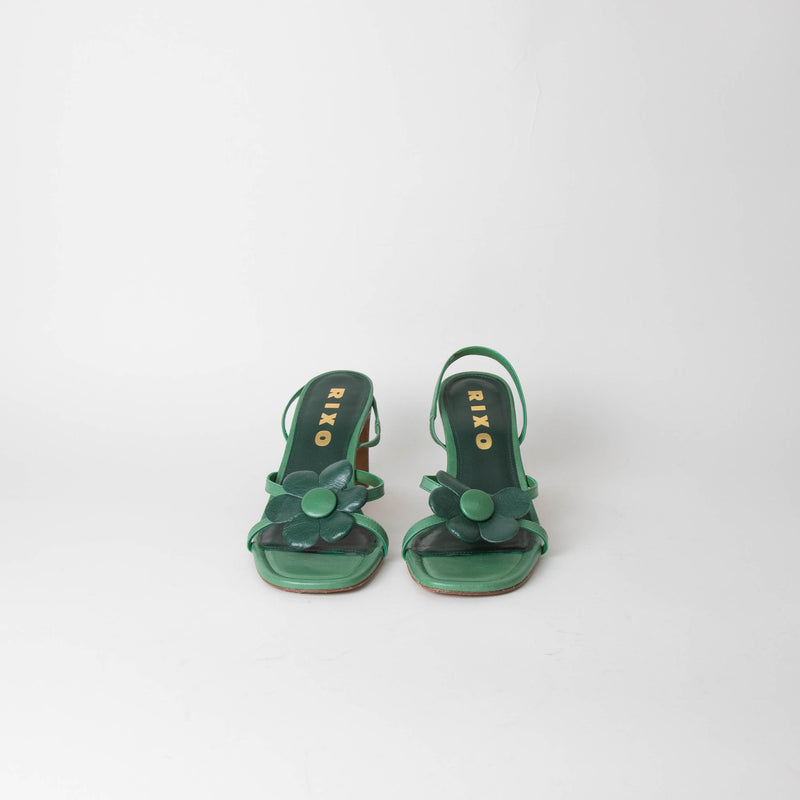 Rixo Green Seville Sandals