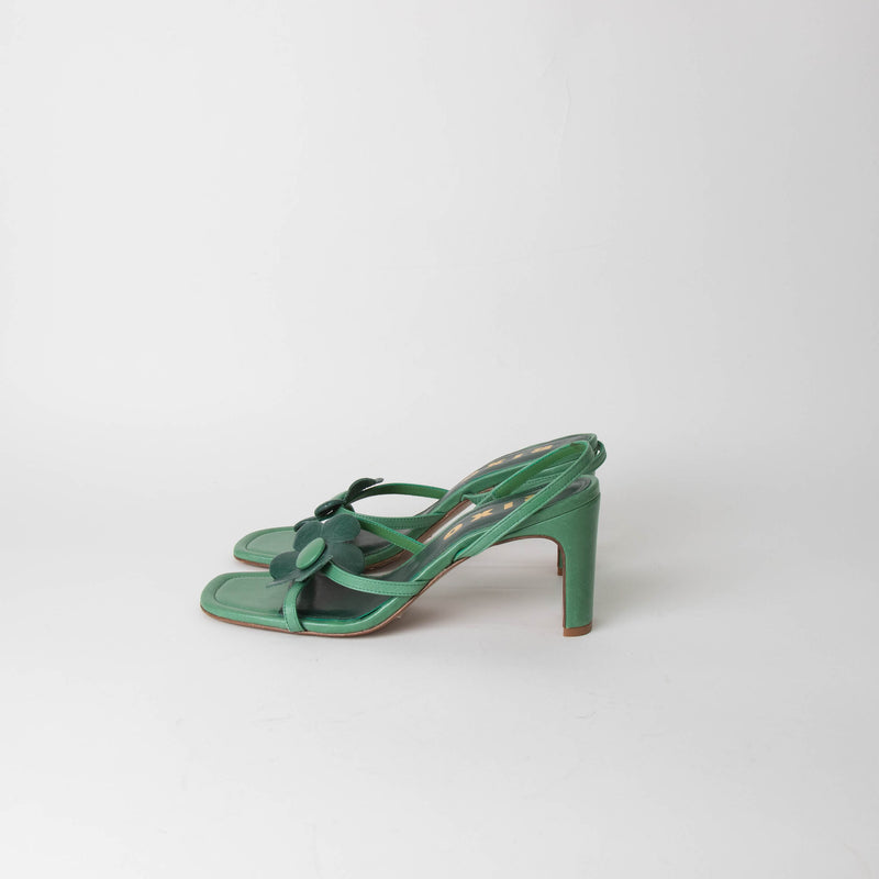 Rixo Green Seville Sandals