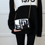 Gucci Black Patent Leather Crossbody Vintage Bag