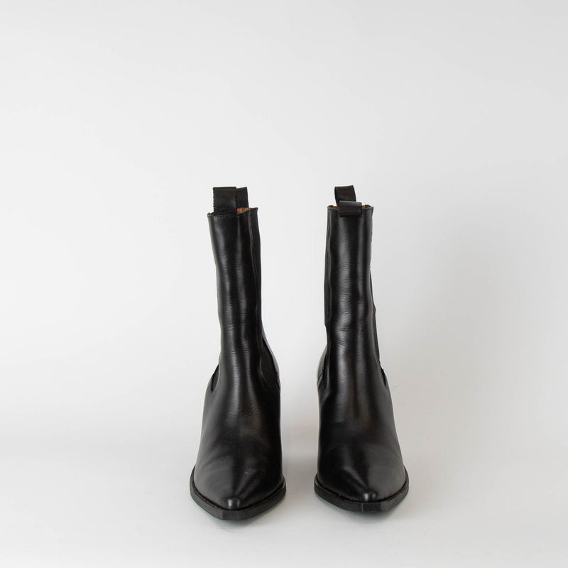 Day Birger Mikkelsen Black Slim Ankle Cowboy Boot