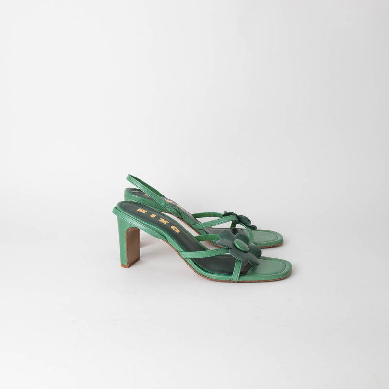 Rixo Green Seville Sandals