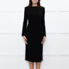 Just Cavalli Black Dress with Shoulder Pads and Long Sleeves