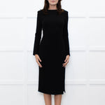Just Cavalli Black Dress with Shoulder Pads and Long Sleeves