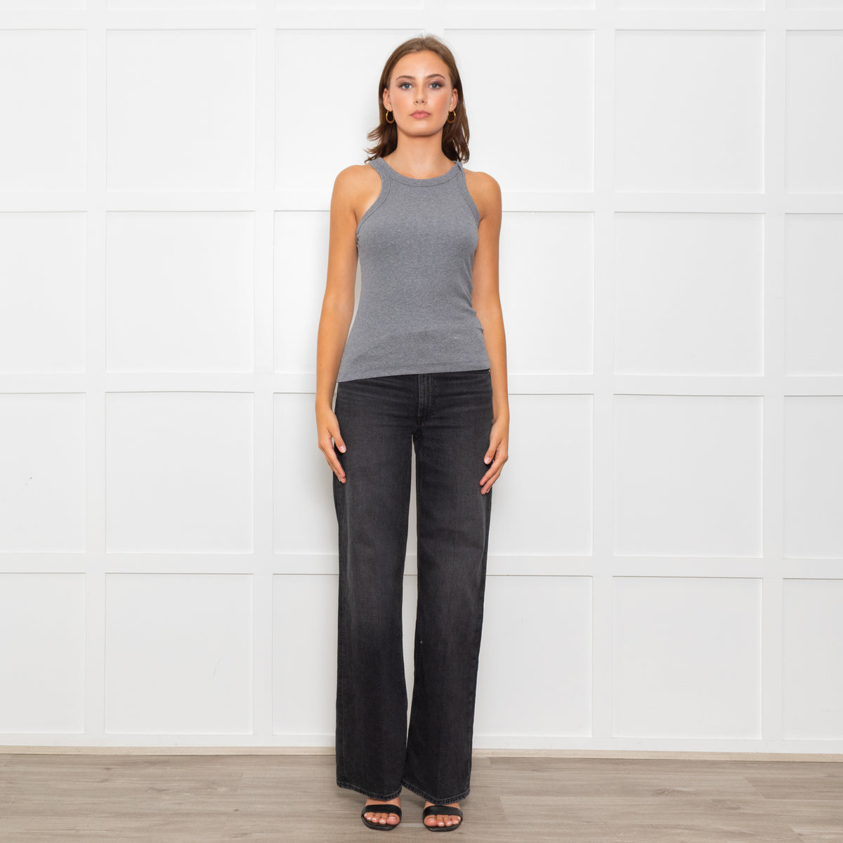 Toteme Grey Cotton Tank Top