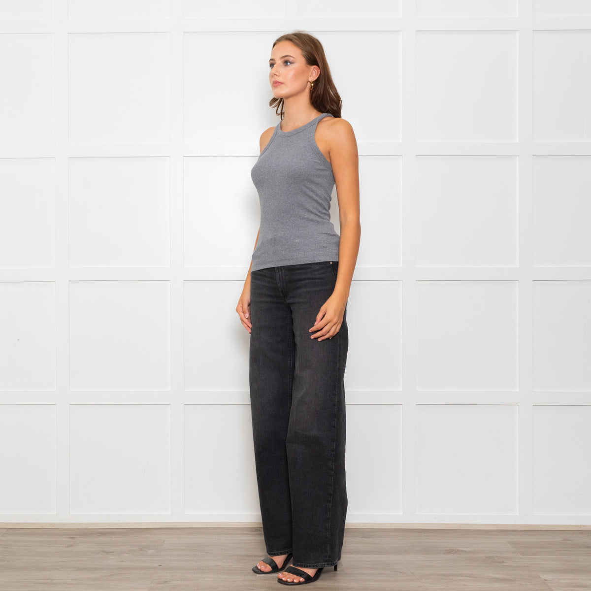 Toteme Grey Cotton Tank Top