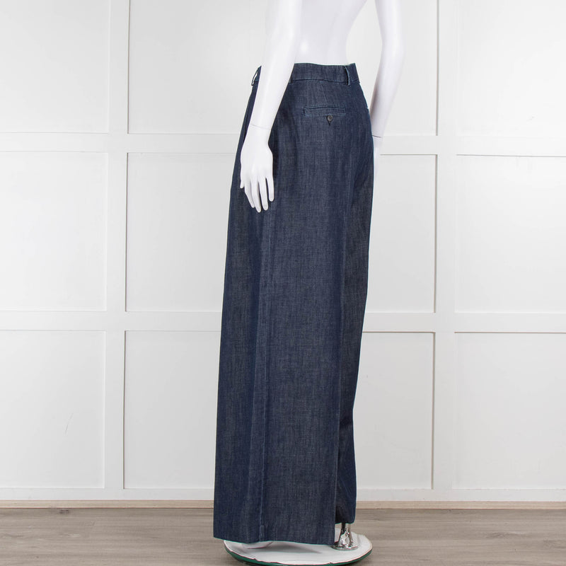 Weekend Max Mara Blue Denim Wide Leg Jeans