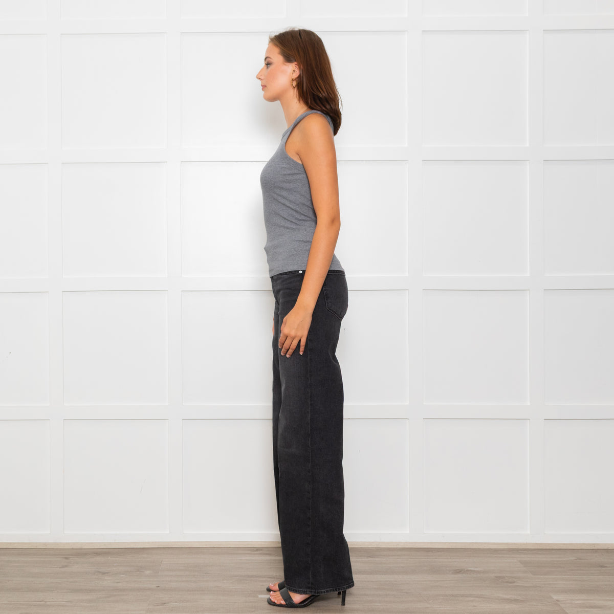 Toteme Grey Cotton Tank Top