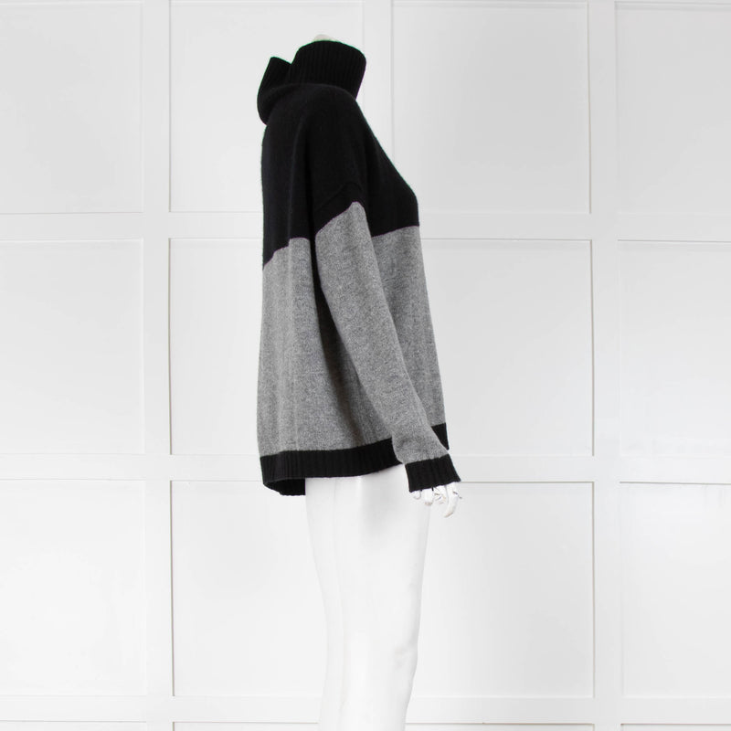 Jumper 1234 Black and Grey Cashmere Jumper