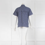 Kenzo Blue Cactus Print Short Sleeve Shirt