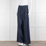 Weekend Max Mara Blue Denim Wide Leg Jeans