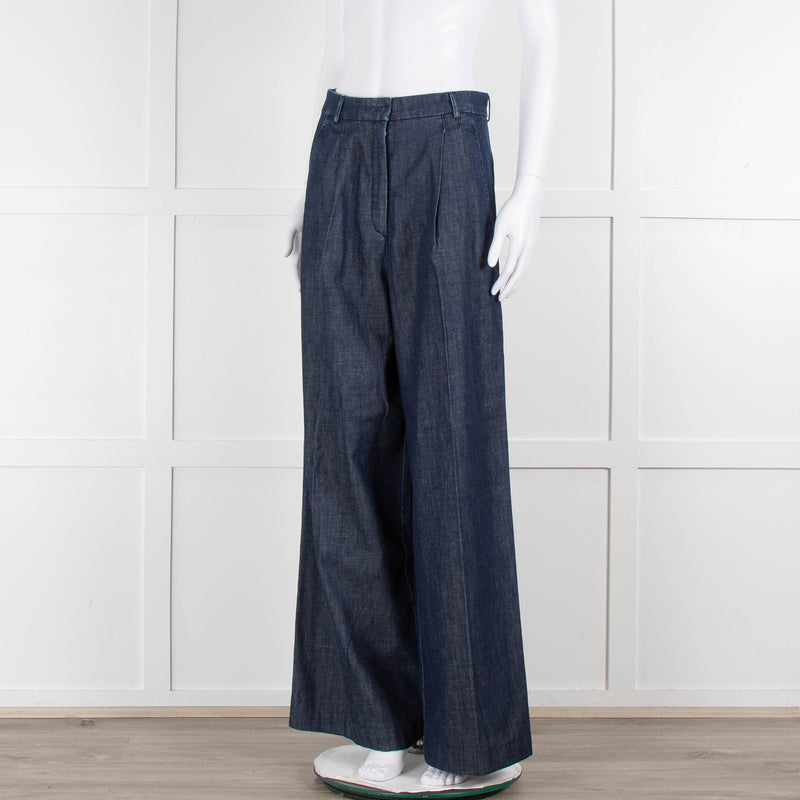 Weekend Max Mara Blue Denim Wide Leg Jeans