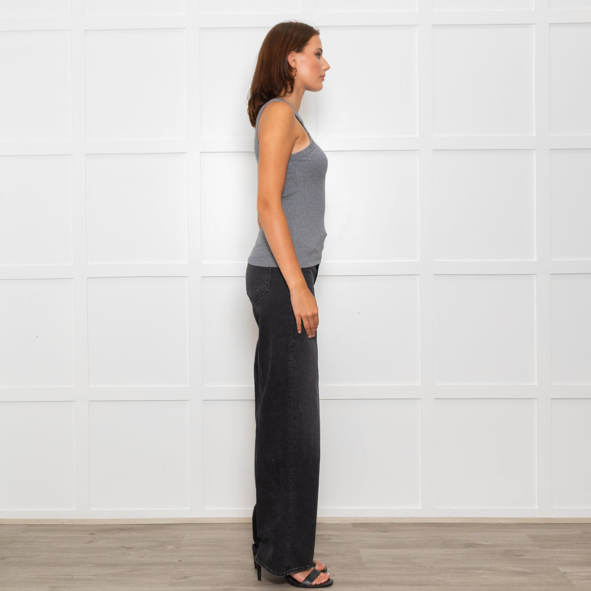 Toteme Grey Cotton Tank Top