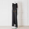 JW Anderson Black Sleeveless Midi Dress with Chunky Chain Waist