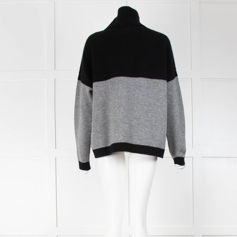 Jumper 1234 Black and Grey Cashmere Jumper