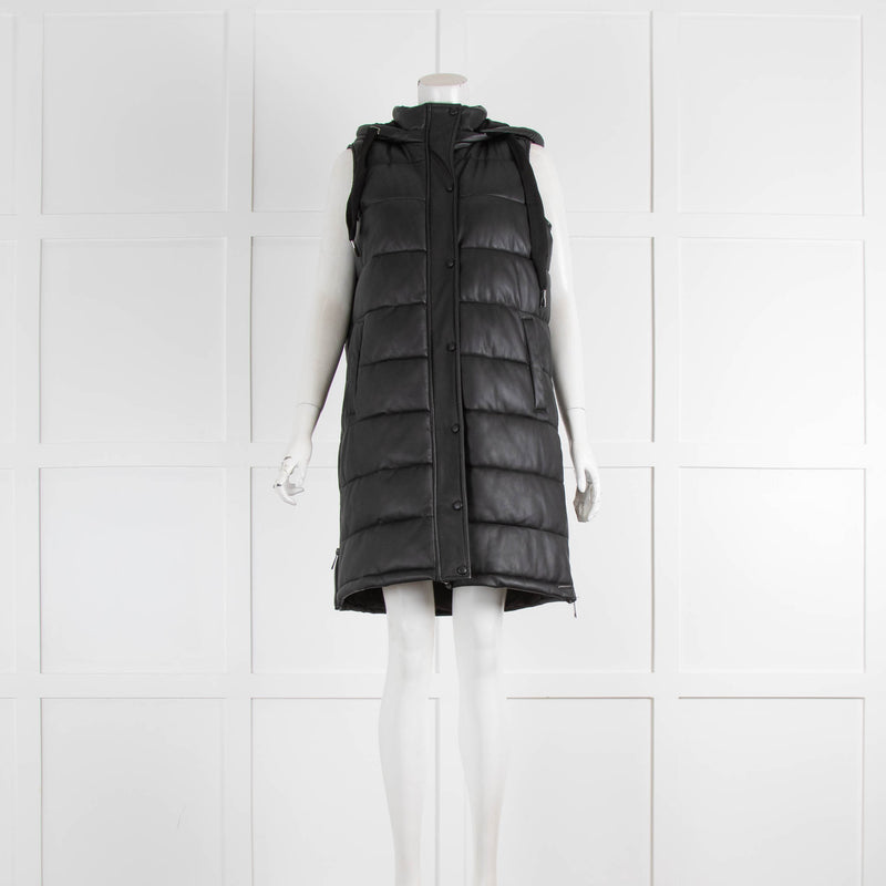 Rino & Pelle Black Faux Leather Gilet