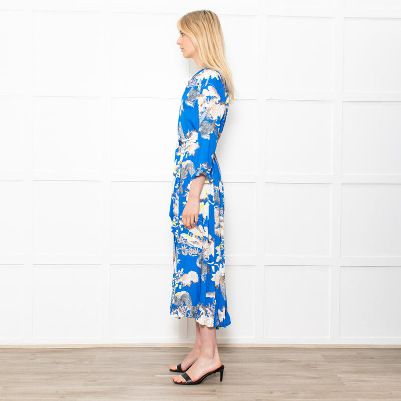 Lollys Laundry Multicolour Button Front Dress With Birds and Floral Print
