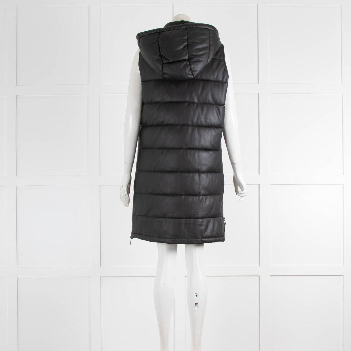 Rino & Pelle Black Faux Leather Gilet