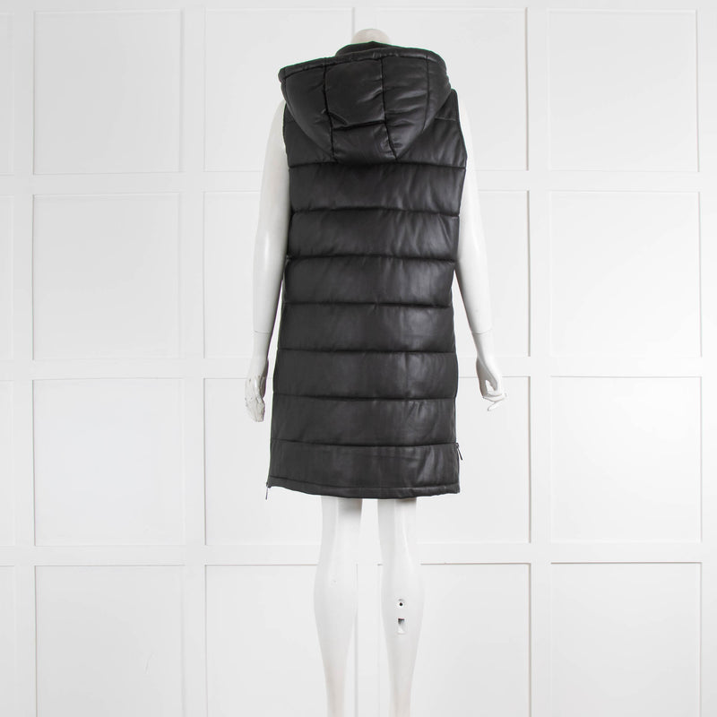 Rino & Pelle Black Faux Leather Gilet
