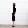 Just Cavalli Black Dress with Shoulder Pads and Long Sleeves