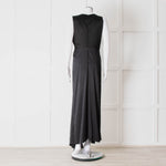 JW Anderson Black Sleeveless Midi Dress with Chunky Chain Waist