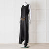 JW Anderson Black Sleeveless Midi Dress with Chunky Chain Waist